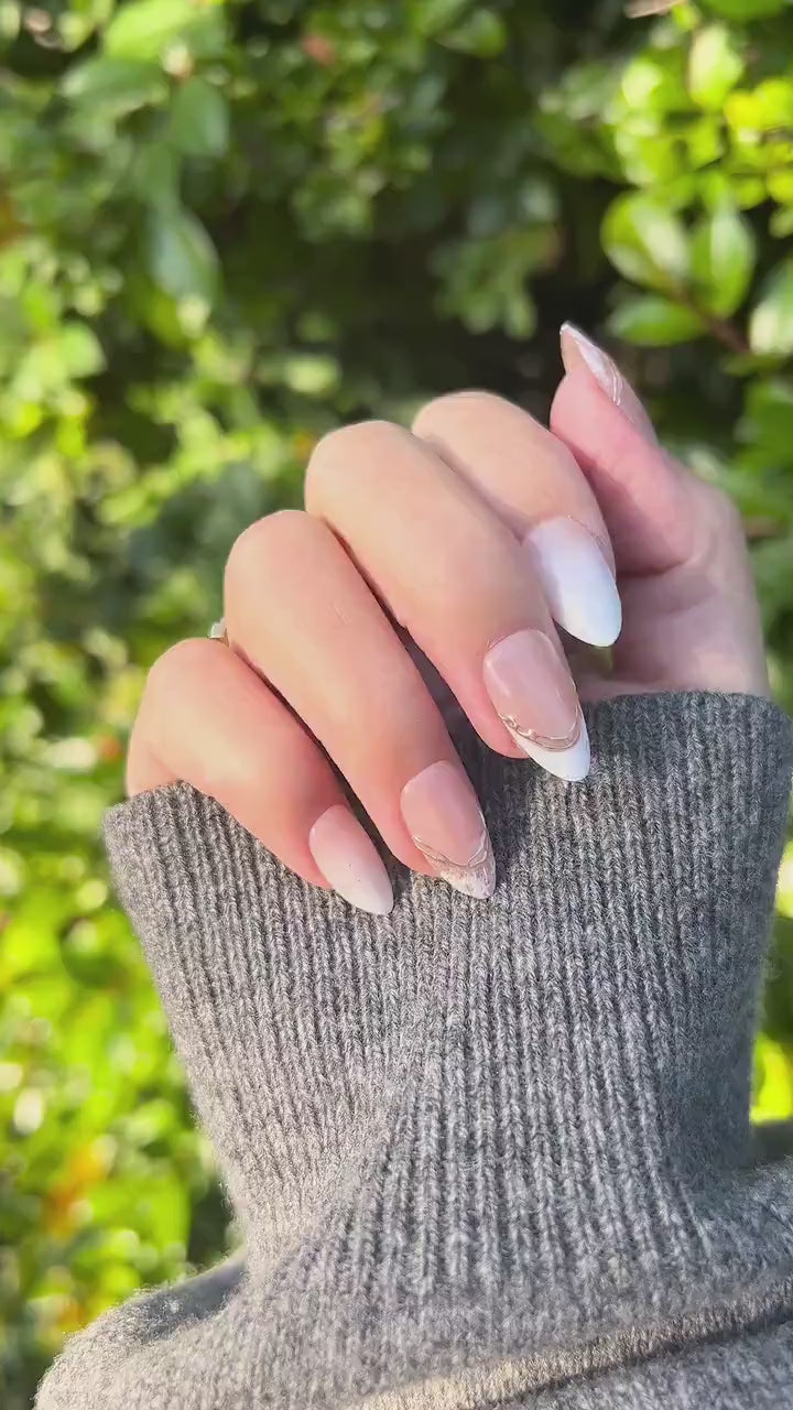 Reusable Woolen Chic | Premium Press on Nails Gel | Fake Nails | Cute Fun Colorful Gel Nail Artist faux nails ML298