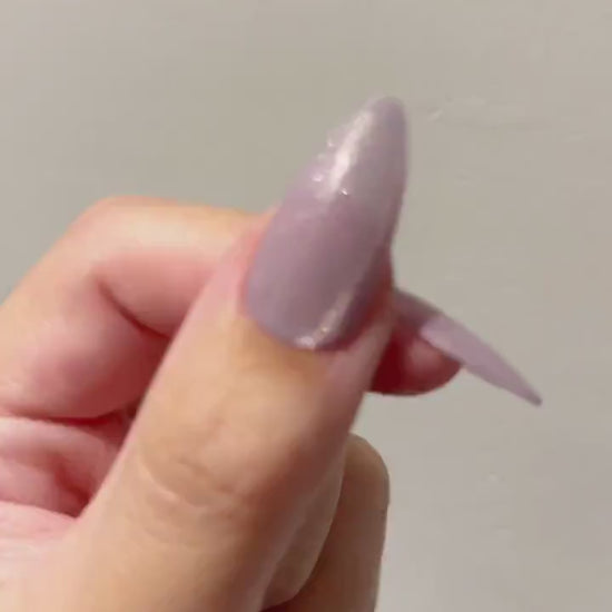 Taro Twinkle |Cat Eye Gel Polish | Sheer Lavender Purple w/Silver Shimmer | Long Lasting Brush on UV Gels Nail DIY  Manicure Nail Art Supply