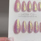 Reusable Cosmic Blush Reflective Pink | Nails Premium Press on Nails Gel Manicure | Fake Nails | Handmade | faux nails 432