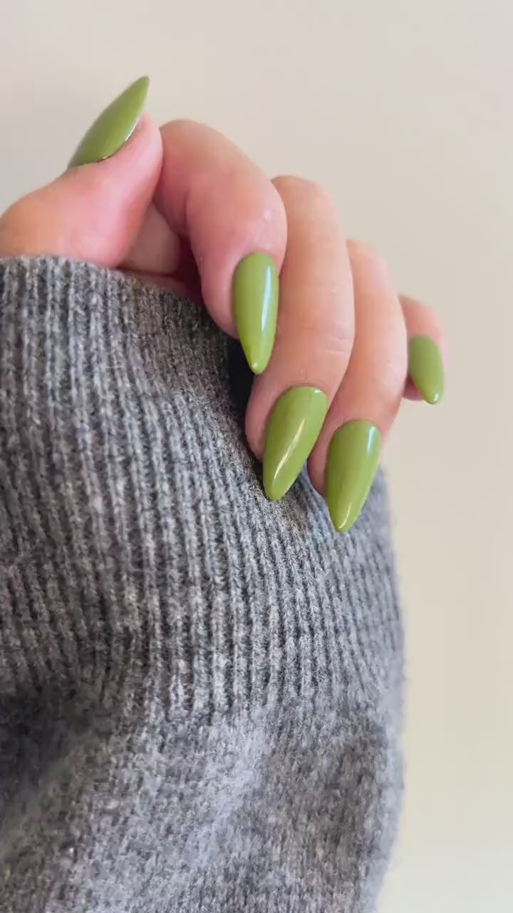 Avocado | Light Green | Ultra Shine Long Lasting Brush on UV Gels Home Nail DIY False Tips Manicure Nail Art Supply