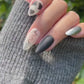 Reusable Matte Black Heart| Premium Press on Nails Gel | Fake Nails | Cute Fun Colorful Colorful Gel Nail Artist faux nails xwz147