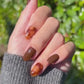 Reusable Amber Power  Premium Press on Nails Gel Manicure | Fake Nails | Handmade | Lestarco faux nails XWZ138