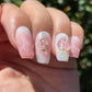 Reusable Peachy Pale | Premium Press on Nails Gel Manicure | Fake Nails | Handpainted by Professional Nail Artist faux nails 117zz