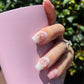 Reusable Peachy Pale | Premium Press on Nails Gel Manicure | Fake Nails | Handpainted by Professional Nail Artist faux nails 117zz