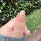 Reusable Gold Ribbon Premium Press on Nails Gel Manicure | Fake Nails | Handmade | Lestarco faux nails XWZ102