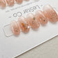 Reusable Nude Gold Nails Premium Short Press on Nails Gel Manicure | Fake Nails | Handmade | Lestarco faux nails XWZ113