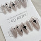 Reusable Shimmer Star Premium Short Press on Nails Gel Manicure | Fake Nails | Handmade | Lestarco faux nails XWZ123