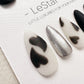 Reusable Matte Black Heart| Premium Press on Nails Gel | Fake Nails | Cute Fun Colorful Colorful Gel Nail Artist faux nails xwz147