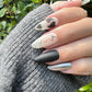 Reusable Matte Black Heart| Premium Press on Nails Gel | Fake Nails | Cute Fun Colorful Colorful Gel Nail Artist faux nails xwz147