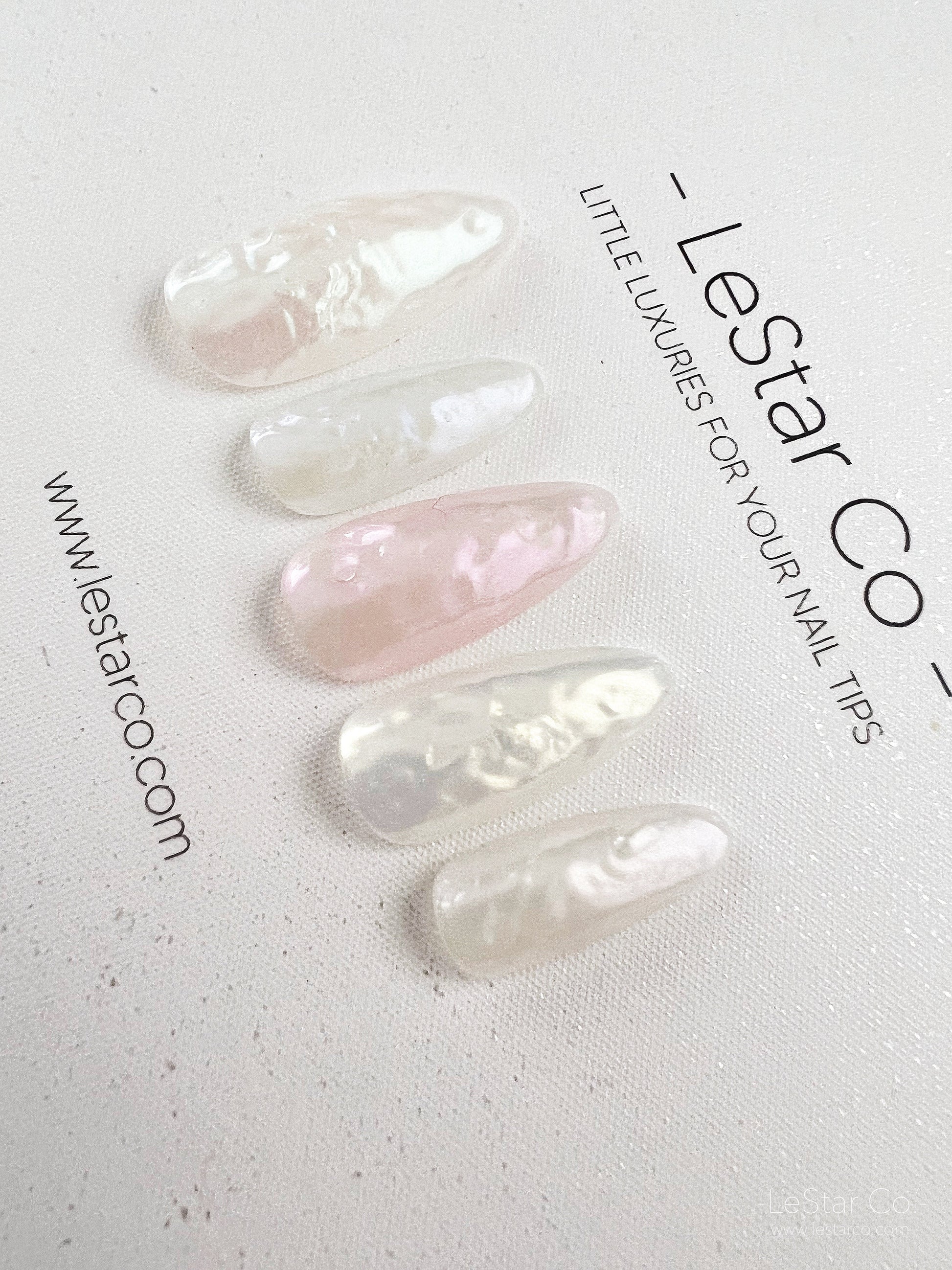 Reusable Pearl | Premium Press on Nails Gel Manicure | Fake Nails | Handmade | Lestarco faux nails 149zz