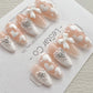 Reusable Valentine Heart Premium Press on Nails Gel Manicure | Fake Nails | Handmade | Lestarco faux nails XWZ110