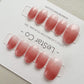 Reusable  Gradient Pink Premium Short Press on Nails Gel Manicure | Fake Nails | Handmade | Lestarco faux nails XWZ118