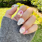Reusable Easter Bunny Premium Short Press on Nails Gel | Fake Nails | Hand painted faux nails mj152 Lestarco