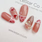 Reusable French Tip Heart | Premium Press on Nails Gel | Fake Nails | Cute Fun Colorful Colorful Gel Nail Artist faux nails XWZ167
