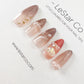 Reusable Shimmer Arora Teddy Bear Cloud Premium Press on Nails Gel Manicure | Fake Nails | Handmade | Lestarco faux nails XWZ190