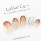Reusable Nude  Premium Press on Nails Gel Manicure | Fake Nails | Handmade | Lestarco faux nails XWZ191
