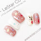 Reusable Cute Flower Bear Premium Press on Nails Gel Manicure | Fake Nails | Handmade | Lestarco faux nails XWZ196