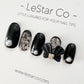 Reusable Lace and Bow | Premium Press on Nails Gel Manicure | Fake Nails | Handmade | Lestarco faux nails 156zz