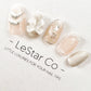 Reusable Pearl Bow | Premium Press on Nails Gel | Fake Nails | Cute Fun Colorful Colorful Gel Nail Artist faux nails xwz210
