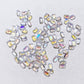 100pcs Mixed Colour iridescence Aurora Icy Candy Emerald Resin Diamond Rhinestone Clear AB  3D Nail Design Decorations DIY Accessories