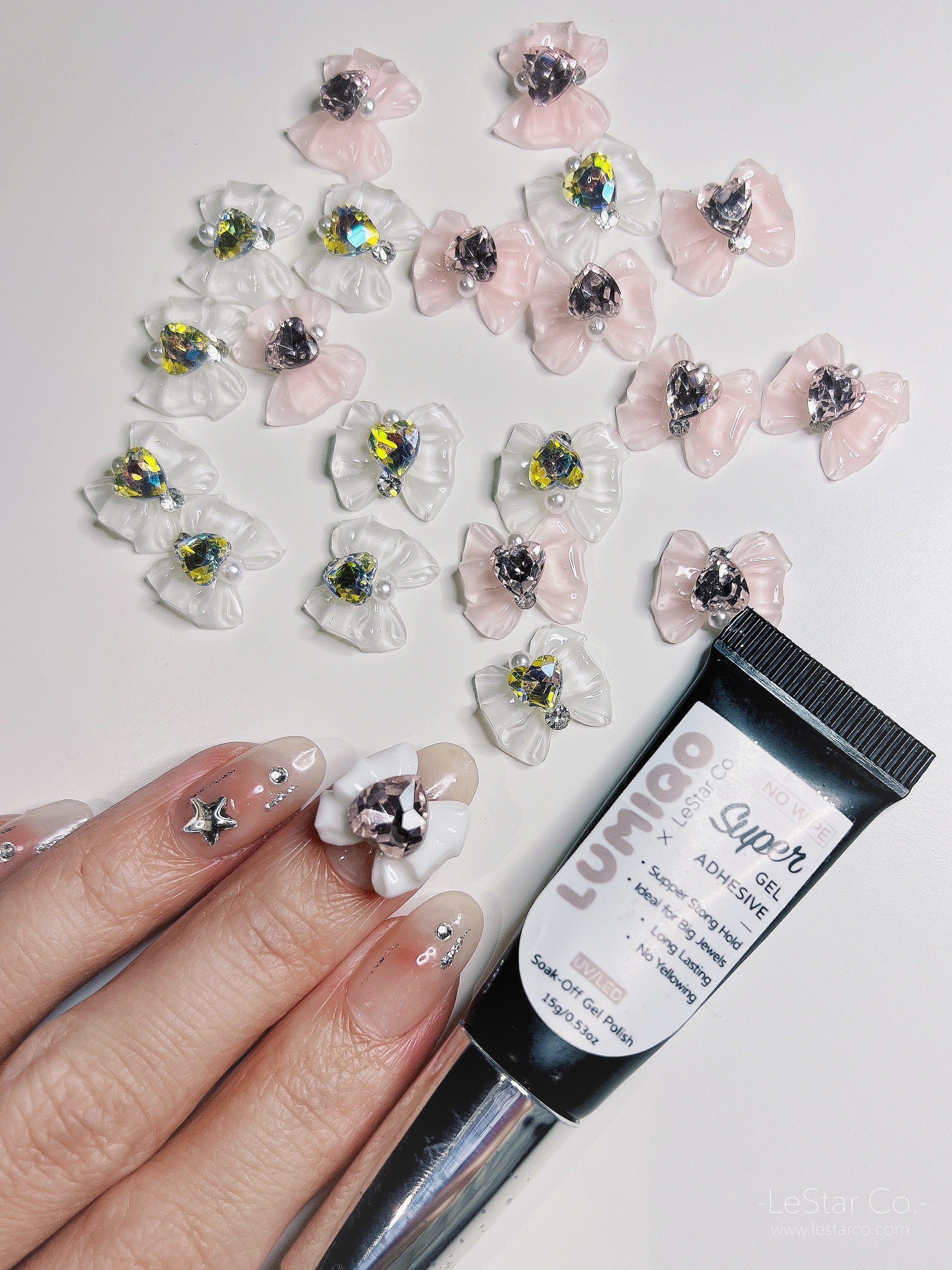 Nails tips Adhesive Soft Gel Tip Gel Press on Glue Clear Nail Glue Bru –  LeStar Co.