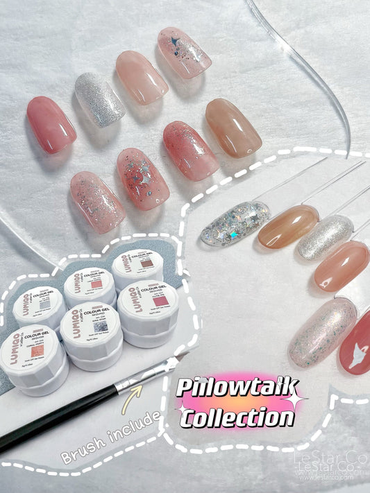 Pillowtalk Collection | Pink Nude Colour Shifting Glitter Gel Polish Ultra Shine Home Nail DIY False Tips Manicure Nail Art Supply By LUMIQO