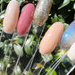Ballet Shoes | Nude mix Silver Shimmer | Ultra Shine Long Lasting Brush on UV Gels Home Nail DIY False Tips Manicure Nail Art Supply