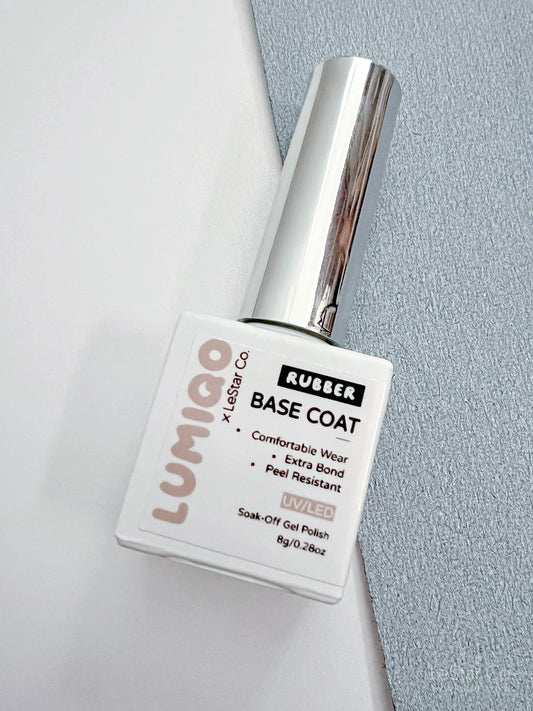 Rubber Base Coat Extra Bond | Comfortable to wear Long lasting Bush on UV Gels | Natural Nails  | False Tips | Nail Art Supply By LUMIQO