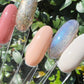 Ballet Shoes | Nude mix Silver Shimmer | Ultra Shine Long Lasting Brush on UV Gels Home Nail DIY False Tips Manicure Nail Art Supply