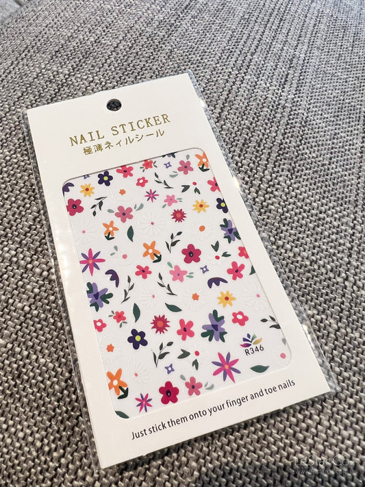 Spring Flowers Nail Art Stickers | Nail Accessories | Self Adhesive Nail Decals | Nail Stickers Decals