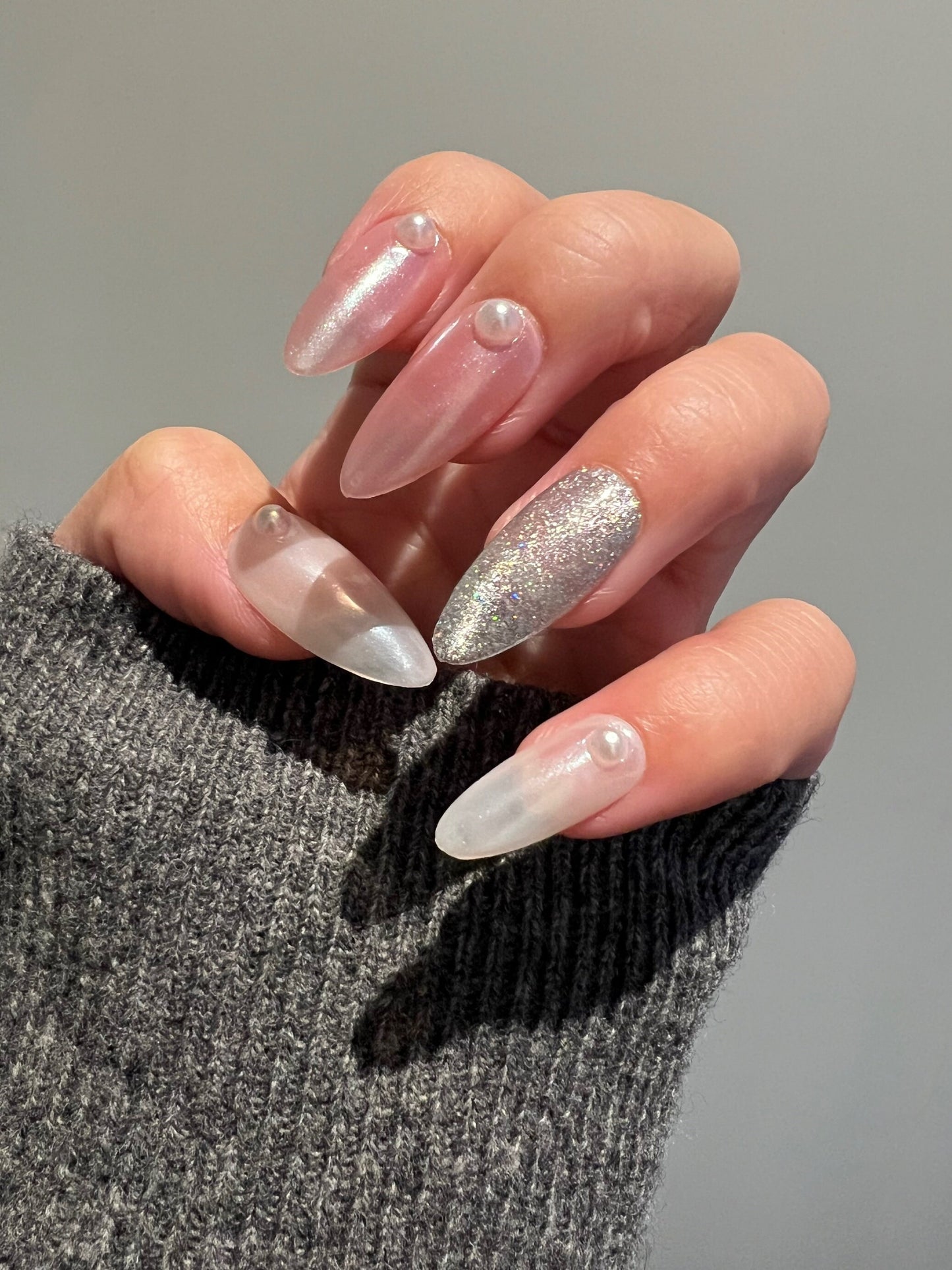 Reusable Dance In the Moonlight | Premium Press on Nails Gel | Fake Nails | Cute Fun Colorful Gel Nail False faux Nails 161zz