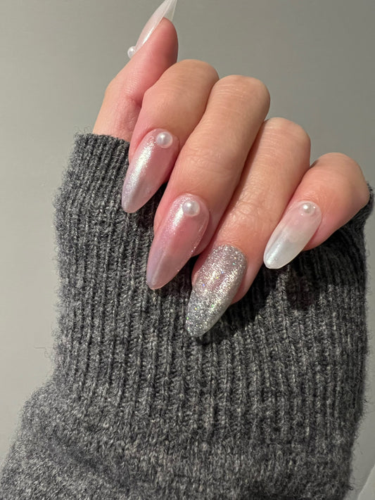 Reusable Dance In the Moonlight | Premium Press on Nails Gel | Fake Nails | Cute Fun Colorful Gel Nail False faux Nails 161zz