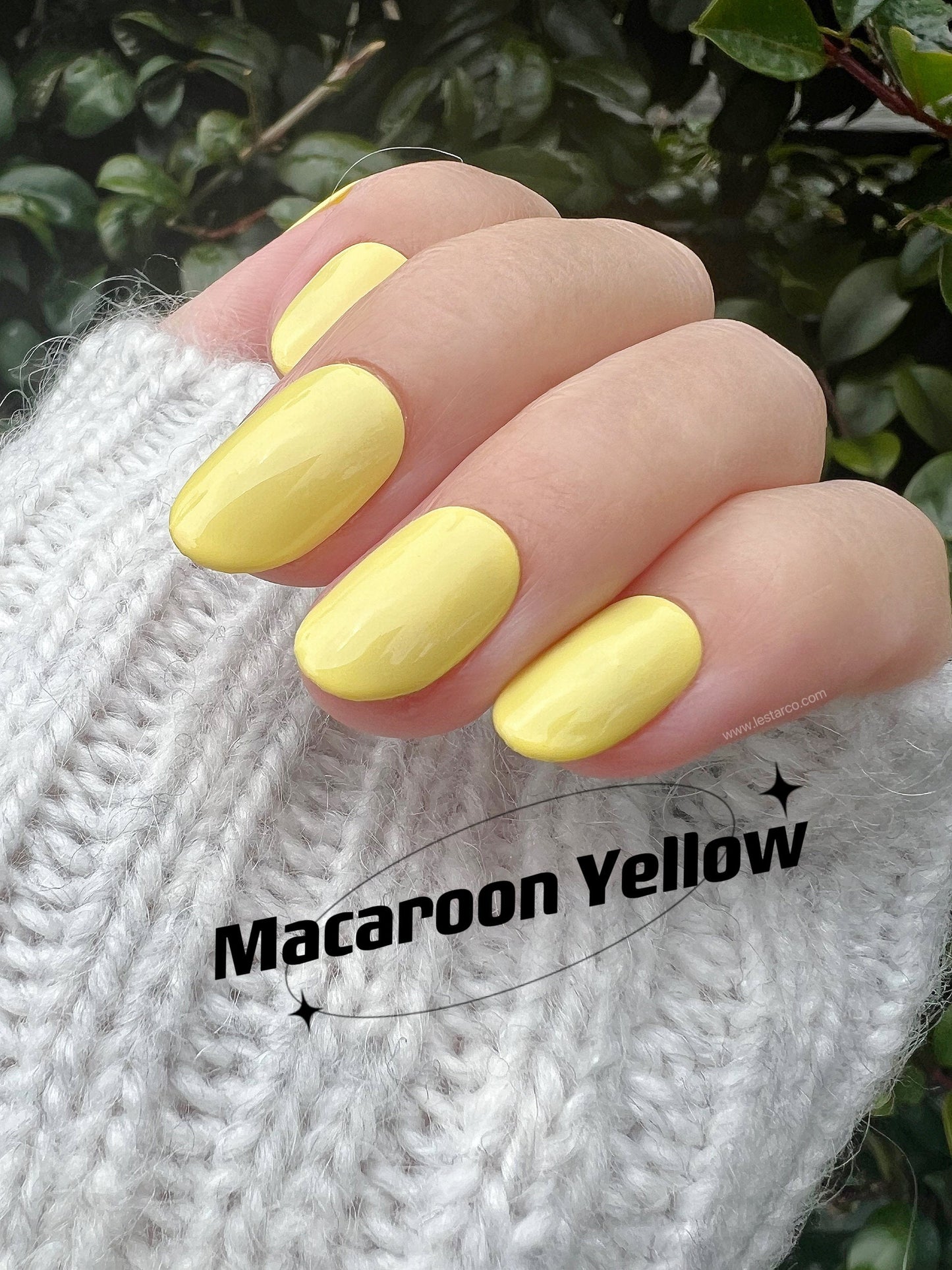 Macaroon Yellow Gel Polish | Bright Yellow | Ultra Shine Long Lasting Brush on UV Gels Home Nail DIY False Tips Manicure Nail Art Supply