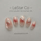 Reusable Blush and Pearl | Premium Press on Nails Gel | Fake Nails | Cute Fun Colorful Colorful Gel Nail Artist faux nails xx217