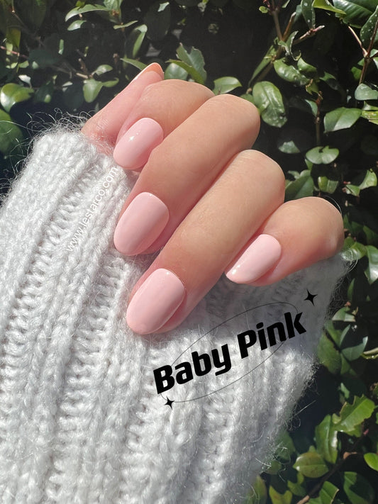 Baby Pink | Light Pastel Pink | Ultra Shine Long Lasting Brush on UV Gels Home Nail DIY False Tips Manicure Nail Art Supply