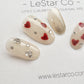 Reusable Love Story Nails Premium Short Press on Nails Gel Manicure | Fake Nails | Handmade | Lestarco faux nails XX223