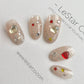 Reusable Summer Festival Nails Premium Short Press on Nails Gel Manicure | Fake Nails | Handmade | Lestarco faux nails XX224
