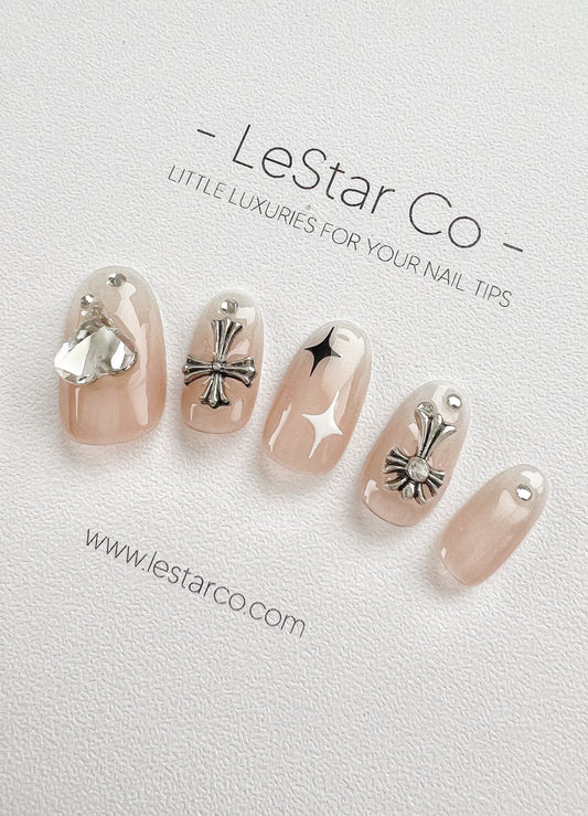 Reusable Take My Word Nails Premium Short Press on Nails Gel Manicure | Fake Nails | Handmade | Lestarco faux nails XX225