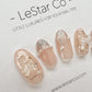 Reusable Butter Fairy Nails Premium Short Press on Nails Gel Manicure | Fake Nails | Handmade | Lestarco faux nails XX229
