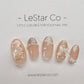 Reusable Butter Fairy Nails Premium Short Press on Nails Gel Manicure | Fake Nails | Handmade | Lestarco faux nails XX229