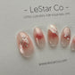 Reusable Blush and Pearl | Premium Press on Nails Gel | Fake Nails | Cute Fun Colorful Colorful Gel Nail Artist faux nails xx217
