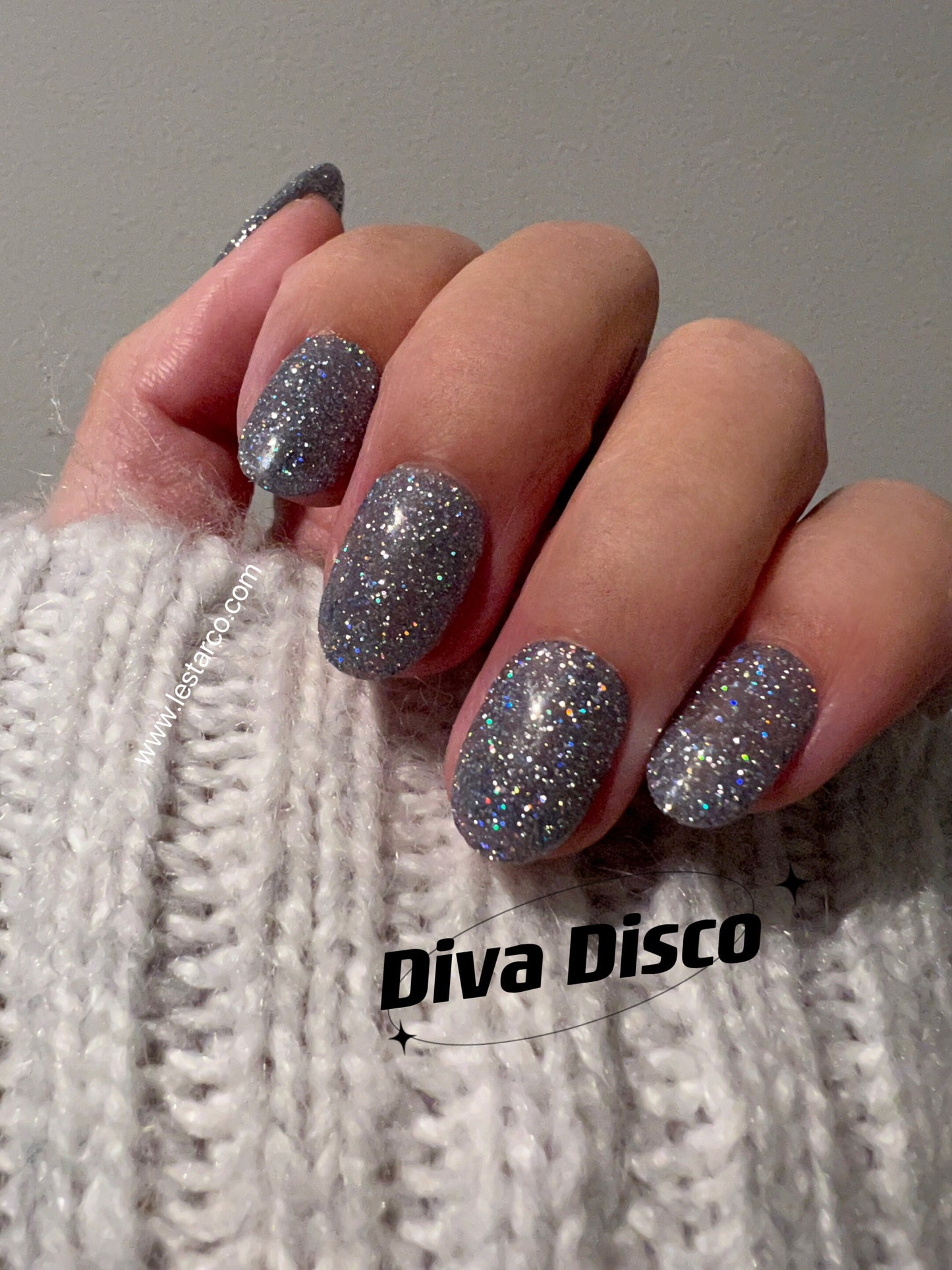 Diva Disco | High reflect Multicolor | Ultra Shine Long Lasting Brush on UV Gels Home Nail DIY False Tips Manicure Nail Art Supply