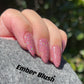 Ember Blush | Sheer Pink w/ Gold Red Glitter | Ultra Shine Long Lasting Brush on UV Gels Home Nail DIY False Tips Manicure Nail Art Supply
