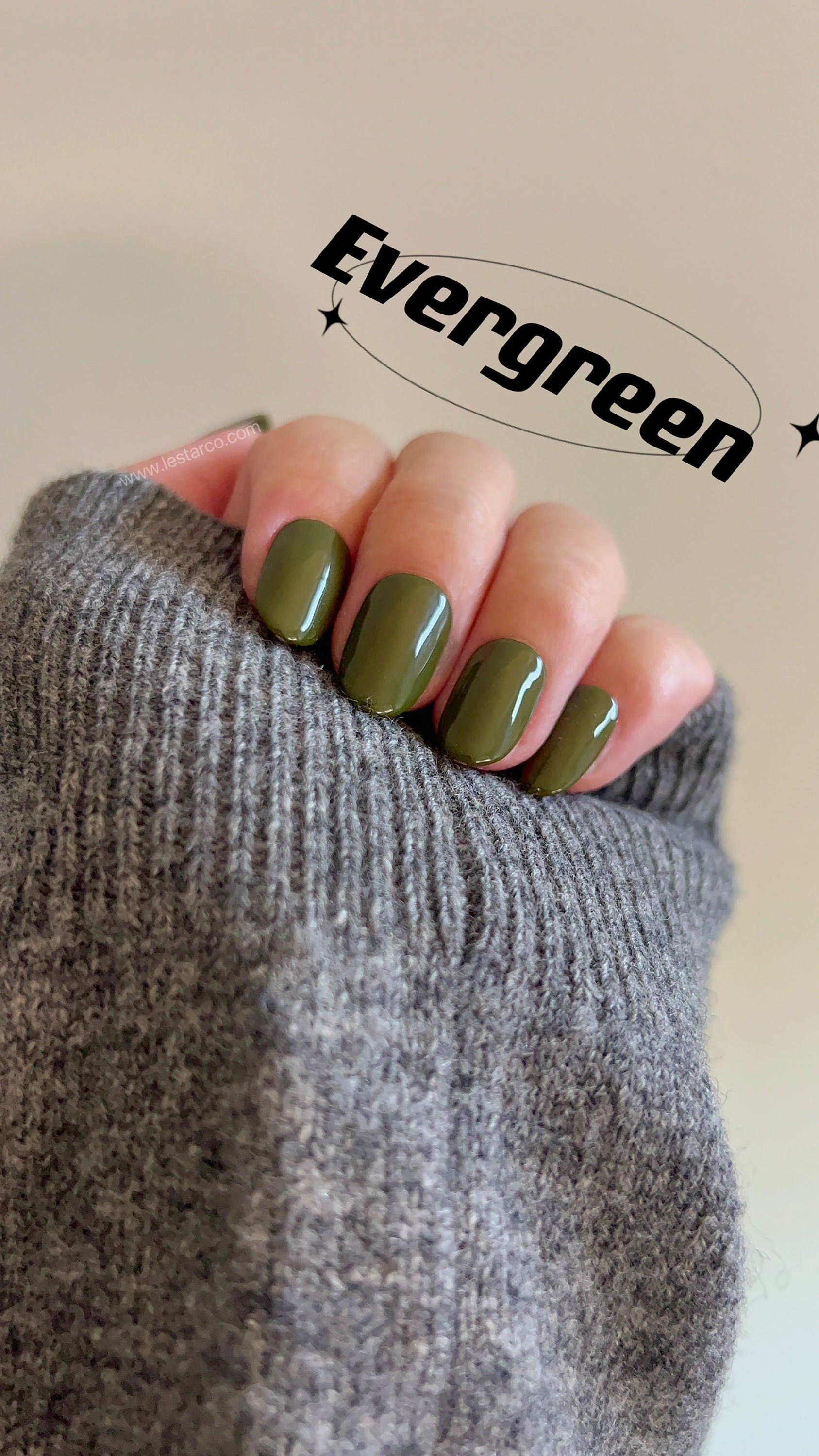 Evergreen Olive Green Nail Stamping Polish