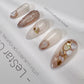 Reusable Gemstone Inspired Vol III| Premium Press on Nails Gel | Fake Nails | Cute Fun Colorful Gel Nail Artist faux nails XWZ235