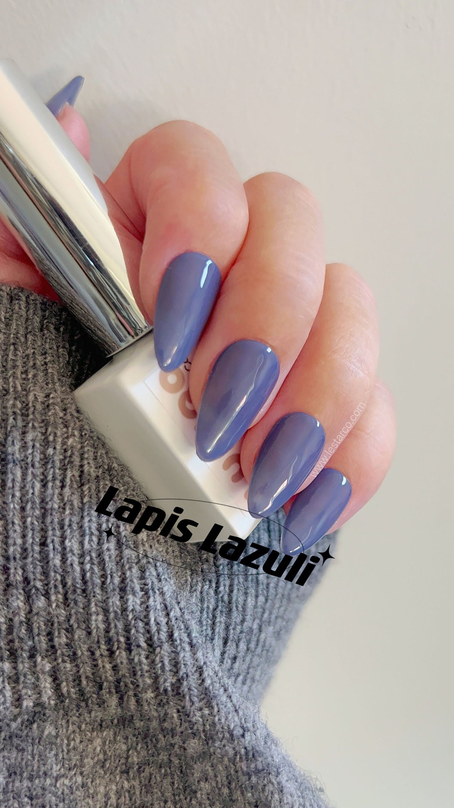 Lapis Lazuli | Sheer Blue Colour | Ultra Shine Long Lasting Brush on UV Gels Home Nail DIY False Tips Manicure Nail Art Supply