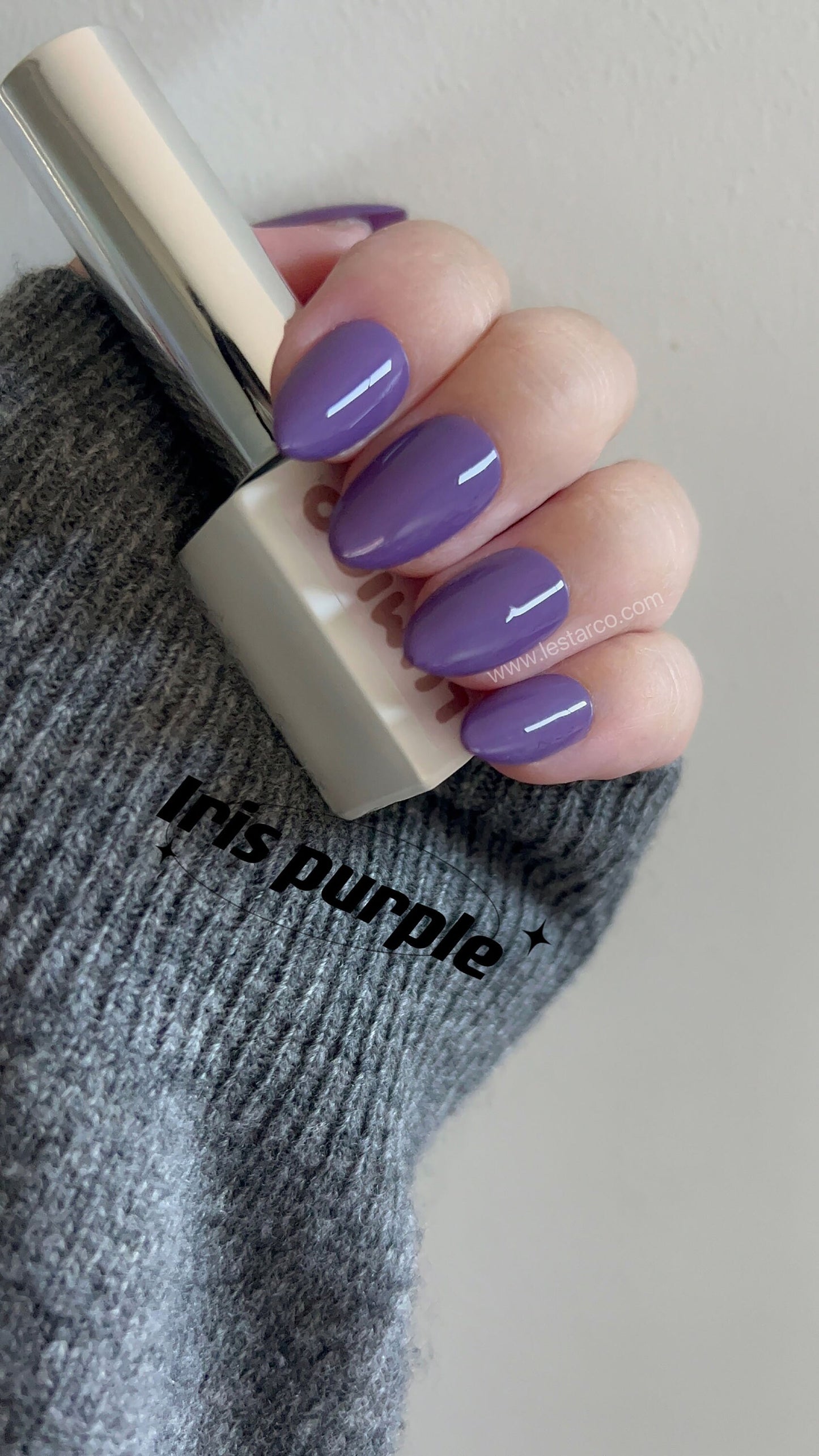 Iris Purple | Gel Polish | Ultra Shine Long Lasting Brush on UV Gels Home Nail DIY False Tips Manicure Nail Art Supply