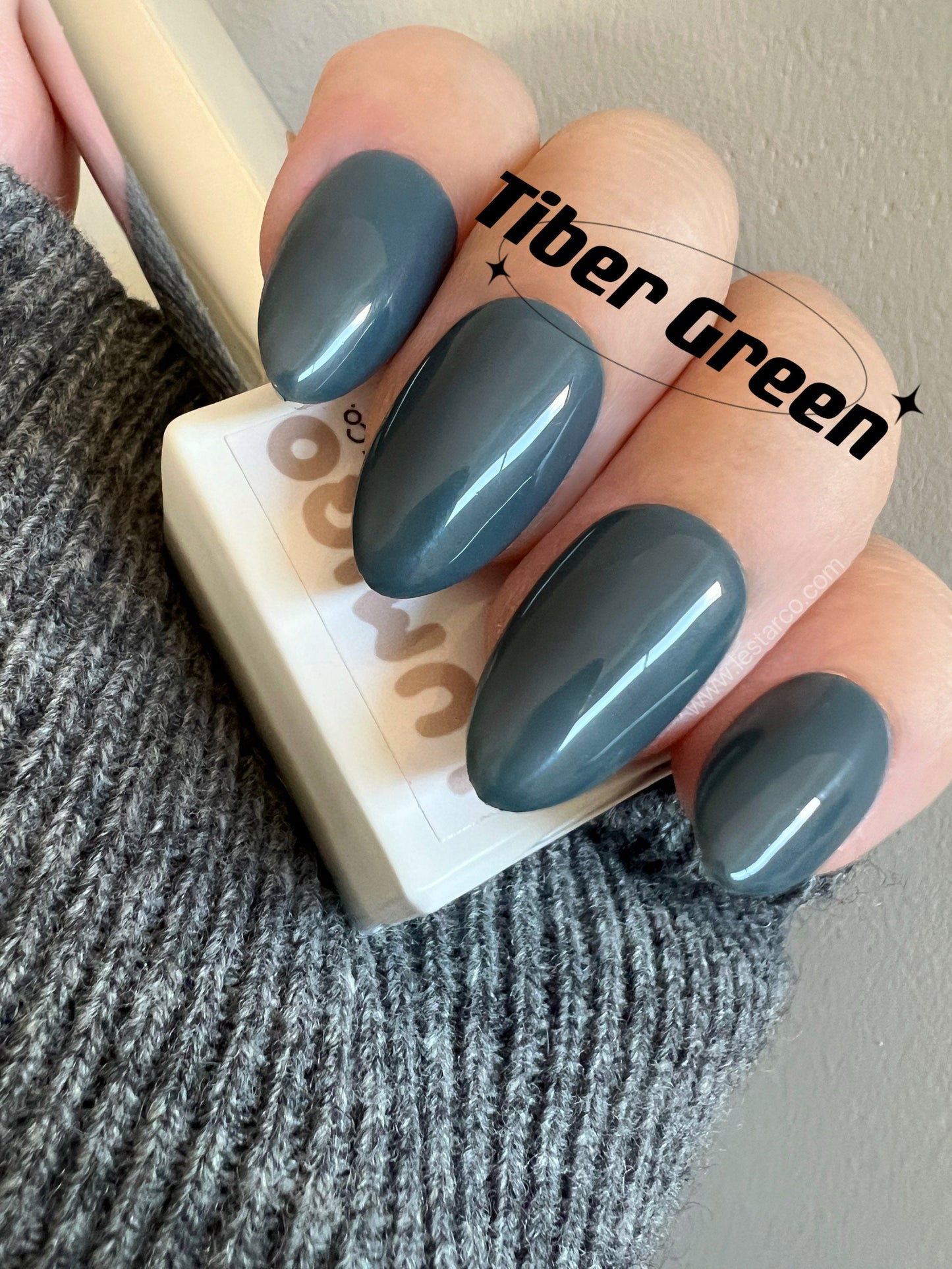 Tiber Green | Gel Polish | Ultra Shine Long Lasting Brush on UV Gels Home Nail DIY False Tips Manicure Nail Art Supply