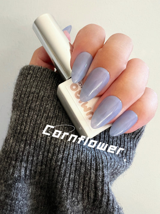 Cornflower  | Sheer Blue Purple Gel Polish | Ultra Shine Long Lasting Brush on UV Gels Home Nail DIY False Tips Manicure Nail Art Supply