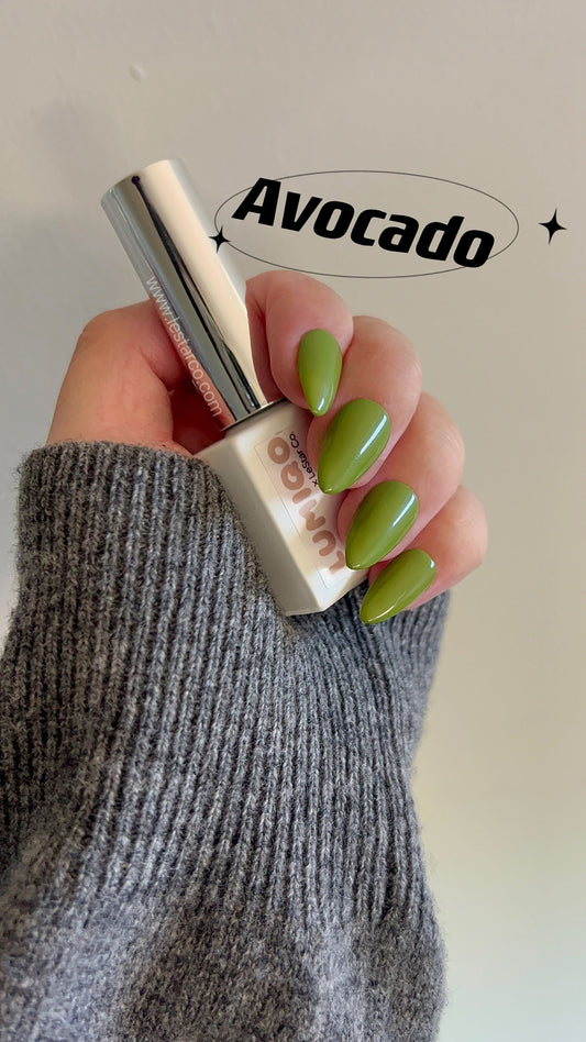 Avocado | Light Green | Ultra Shine Long Lasting Brush on UV Gels Home Nail DIY False Tips Manicure Nail Art Supply